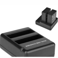 Shoot Travel Charger Baterai 2 Slot Untuk Gopro Hero 4 Ahdbt 401 Black