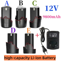 100% Original 12V 9800mAh Universal Rechargeable Battery for Power Tools Electric Screwdriver Electric Drill Li-ion Battery