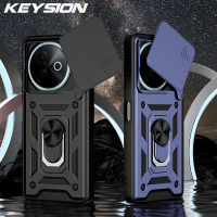 Ốp Giáp Chống Sốc, KEYSION, Cho VIVO Y39 5G, Chất Liệu Silicon Và PC, Có Giá Chân Đế Vòng Bảo Vệ Ống