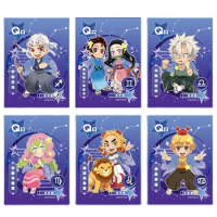 Anime Demon Slayer Shinazugawa Sanemi Kochou Shinobu figure QR Q edition Constellation prayer card Children game toy gift