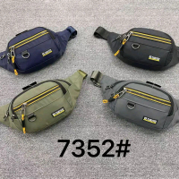 Tas Pinggang Import Pria Bahan Parasut Tebal Halua waistbag Cowok 7352