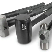 Titan 63125 5-Piece Hammer Set - 16oz &amp; 32oz Ball Pein 32oz Rubber Mallet, 3lb Sledge Hammer &amp; 3lb Cross Pein