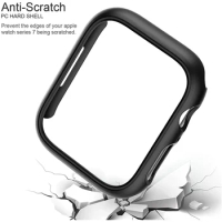 for Apple Watch Case 45mm 41mm 40mm 44mm Protective Cover Matte Hard PC Bumper Frame No Glass iWatch SE 9 8 7 6 5 4 Accessories