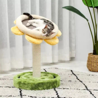 Cat Tree Sunflower Shape Cat Playhouse Sisal Scratching Post