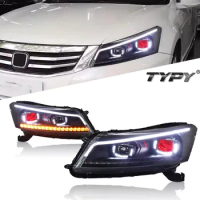 TYPY Car HeadLamp Assembly For Honda Accord 8th Headlight 2008-2012 Upgrade to NEW Dynamic Brake LED Car HeadLamp Accessories