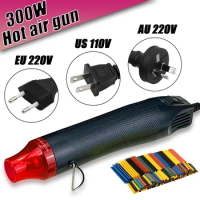 300W Hot Air Heat Gun Electric Temperature Power Blower Mini Tool Kit for DIY Shrink Tubing Soldering Wrap Plastic Rubber Stamp