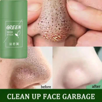 Blackhead Removal Green Tea Solid Stick Acne Blemish Purifying Mud Facial Mask Deep Oil Control Shrink Pore Brighten Beauty Care