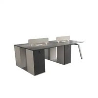 NORMICO Meja Kantor Workstation ZYZ00101 & ZYZ00301 2-4 Seater Minimalis Modern dengan Laci & Partis