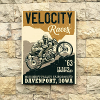 Poster Motor Klasik Vintage Retro Dekorasi Dinding