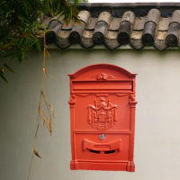 Retro Mailbox Villas Post Box European Lockable Outdoor Wall Newspaper Boxes Secure Letterbox Garden Home Decoration F5009