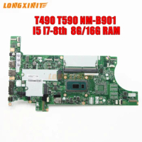 NM-B901 For Lenovo Thinkpad T490 T590 Laptop Motherboard.With CPU I5 8265U I7-8565U.16GB/8GB-RAM DDR4 100% Tested