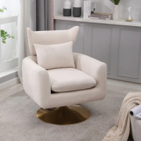 Swivel Chair,Effortless swivel Design 360-degree Chair,Modern Style Linen Swivel Accent Chair for Living room,Bedroom,Beige