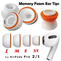 Memory Foam Ear Tips Soft Headphone Silicone Earphone Earpads Replacement Accessories Ear Plug Cap for Apple AirPods Pro 2 1