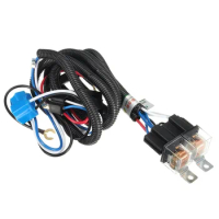 12V 7'' H4 Headlight 2 Headlamp Relay Wiring Harness Car Light Bulb Socket Plug Wire Connector Relay For Car Auto Headlight