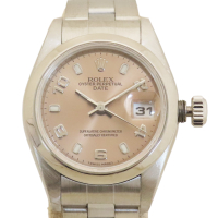 【二手名牌BRAND OFF】ROLEX 勞力士 銀色 不鏽鋼 Oyster Perpetual Date 自動上鍊 腕錶