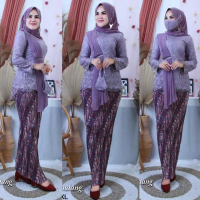 set kebaya selendang/set kebaya Tulle/set kebaya pesta/kebaya wisuda