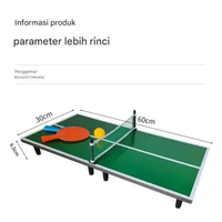 Mainan Olahraga Tenis Meja Mini, Meja Lipat Set Pingpong Portabel dengan Net dan Raket