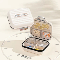 Pill Box Travel Mini Pill Box Lightweight 7 Compartment Medicine Pill Case Pill Box Medicine Organiz