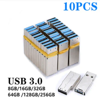 10PCS Wholesale Plug and play USB 3.0 High speed memory flash 8G 16GB 32GB 64GB 128G 256G U disk semi-finished chip pendrive DIY