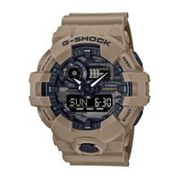 CASIO卡西歐 G-SHOCK 百搭迷彩 棕色 大錶徑 雙顯系列 GA-700CA-5A_53.4mm