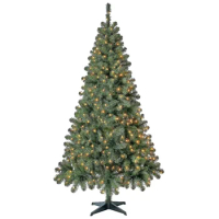 6.5 ft Pre-Lit Madison Pine Artificial Christmas Tree, Clear Incandescent Lights, by Holiday Time