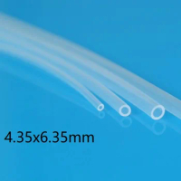 4.35x6.35mm 1/4‘’ 1/4 inch clear PTFE pipe heat-resistant acid and alkali transparent polytef tube F46 tubing F4 hose FEP