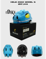 Helm Sepeda Anak Dino Dragon Kids Bicycle Helmet Trex Celcius Odessy Terbaik Dikelasnya