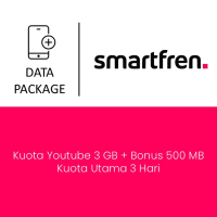 Paket Mobile Data Smartfren - Kuota Youtube 3 GB + Bonus 500 MB Kuota Utama 3 Hari