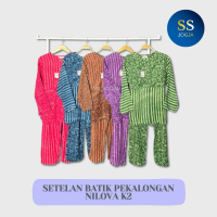SETELAN BATIK PEKALONGAN NILOVA K2 / SETELAN BATIK RUMAHAN / SETELAN BATIK WANITA DEWASA