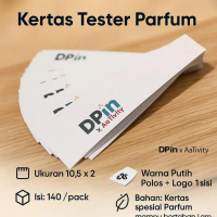 DpinxAaTivityKertas Tester Parfum Logo Custom 1 Sisi | Ukuran 10,5 x 2 cm | Isi 140 Lembar / Packing