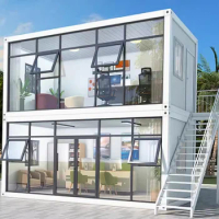Flat pack container houses Resort Chalet for Living Small Office Homestay Cabin Loft Design Summer House