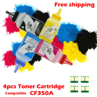 4Color toner Powder + 4chip CF350A 130A CF350 toner cartridge for HP Color LaserJet Pro MFP M176n MFP M177fw Laser printer