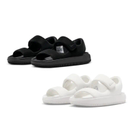 【NIKE 耐吉】W Nike Calm Sandal 厚底麵包涼鞋 黑/白 FJ6043(厚底 拖鞋 麵包涼鞋 女鞋)