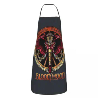 Funny Elephant Apron Men Women Unisex Kitchen Chef Bloody Wood Tablier Cuisine Cooking Baking Painting