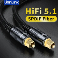 Unnlink SPDIF Optical Audio Cable HIFI 5.1 Toslink Cable for TV box PS4 Speaker Wire Soundbar Amplifier Subwoofer