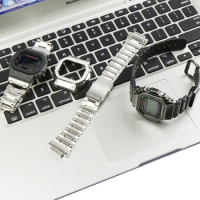 Stainless steel strap case Men's For Casio G-shock DW5600 5610 G5600E GWB5600 Outdoor sports steel watch band Watch accessories