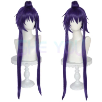 Anime Dark Gathering Houzuki Yayoi Cosplay Wig Yayoi Cosplay Houzuki Wig Long Ponytail Purple Wig