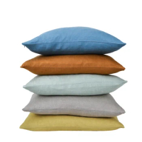 100% Flax Linen Plain Pillowcase 65x65CM Soft Olive Green Pillow Cover For Skin Care Pillow Case Cushion Cover Matcha Green