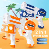 2-in-1 Squirt Guns Fight Kids Toys Water Gun Glock Pistol Shooting Toy With Large Water Capacity Summer Beach Toy For Boys Girls