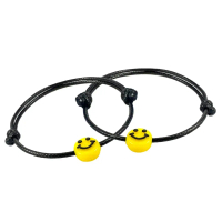 BETTERHALF Gelang Couple Smile Miles Tali Hitam Anti Air