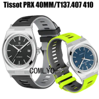 For Tissot PRX 40MM T137.407 410 Strap Silicone Soft Sports Bracelet 12mm men's watch Band