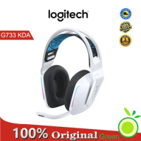 Logitech G733 KDA limited edition Wireless Gaming Headset DTS X2.0 7.1 Surround Sound LIGHTSPEED Rechargeable Headphone w/MIC