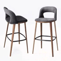 Solid Wood Gaming Modern Bar Chair Make Up Outdoor Computer Party Soft Bar Stool Library Relaxing Sgabello Cucina Home Furniture