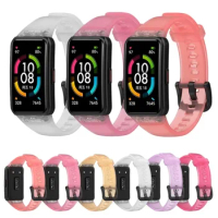 Transparent Silicone Strap For Huawei Band 6/Honor Band 6 Smartwatch Replacement Sport Bracelet For Huawei Band 6 Pro Correa