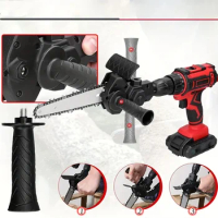 6 Inch Electric Drill Modified To Electric Chainsaw Power Tools Set Attachment Electric Chainsaw Accessory Woodworking Cutting