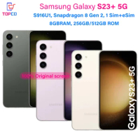 Samsung Galaxy S23+ 5G S916U1 256GB/512GB ROM 6.6" Snapdragon 8 Gen 2 Octa Core 50MP&amp;Dual 12MP 8GB RAM eSim Unlocked Cell Phone