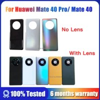 For Huawei Mate 40 Pro Battery Cover Glass Back Case Door Mate40 pro NOH-NX9 NOH-AN00 Rear Housing + Lens + Stickers