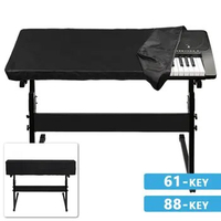 61/88 Key Dust Cover Electronic Keyboard Digital Piano Waterproof Cover w/ Adjustable Cord Instrument Protection Cover Accessory