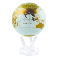 【MOVA】光能地球儀 - 奢華白金地圖White and Gold 8.5英吋(居家擺設．精緻送禮．轉運．紀念日．母親節)