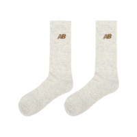 New Balance 長襪 Crew Socks 米白 棕 厚底 毛巾布 中筒襪 休閒襪 襪子 NB LAS33861AG